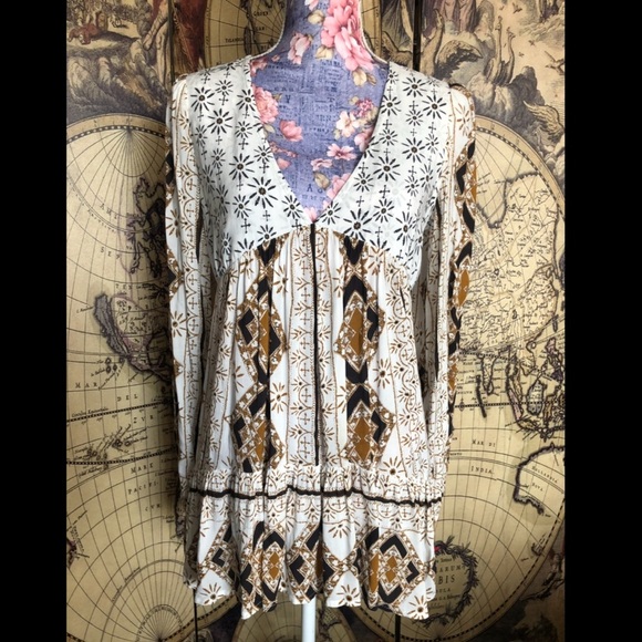 Free people Mixed print tunic. Size s - Picture 6 of 8